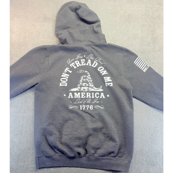 NINE LINE APPAREL Sweatshirt Hoodie LARGE MEN MILITARY VET GEAR Gray Army - Picture 2 of 7